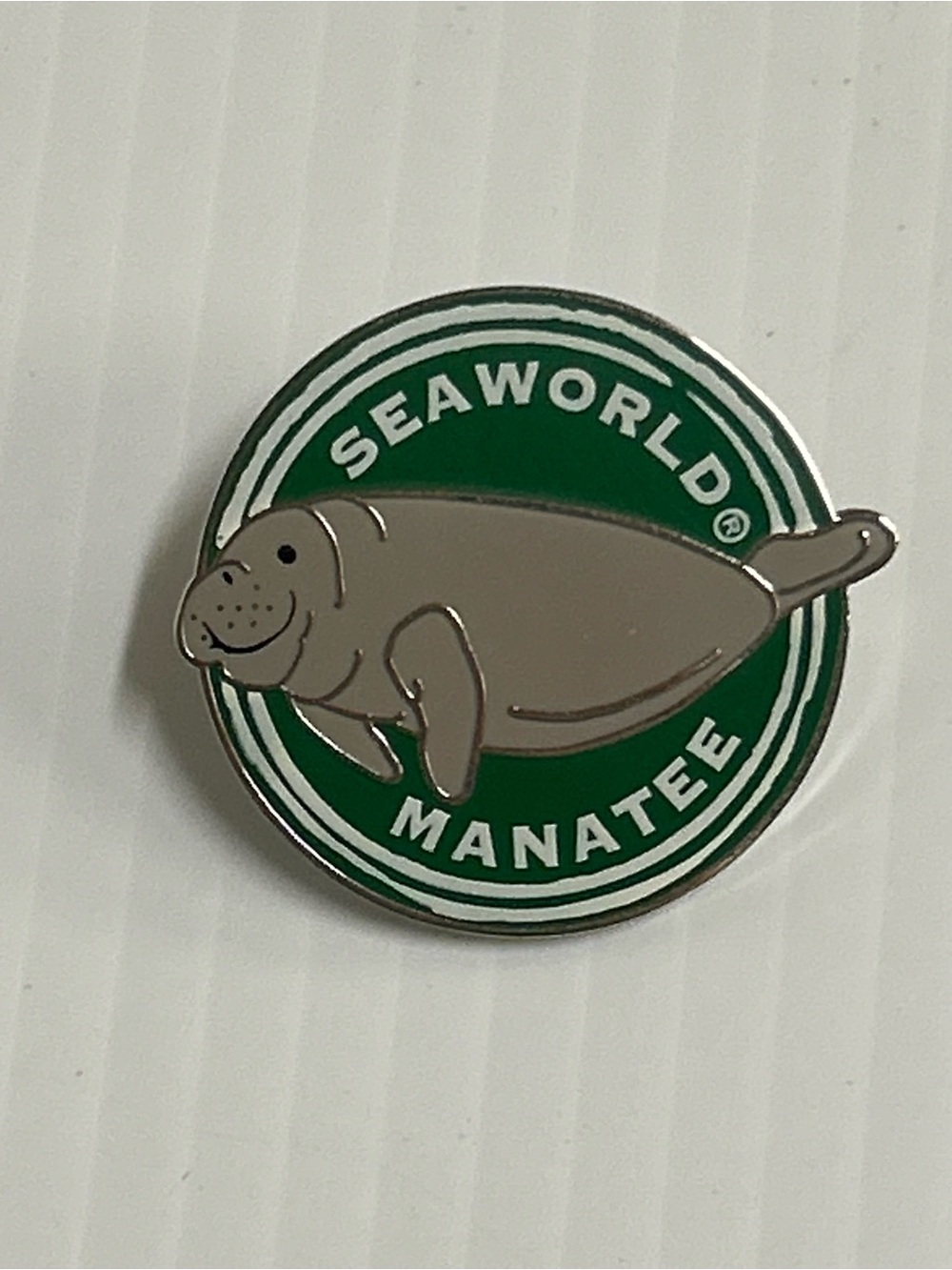 Seaworld Green Sea Manatee Pin  Rare
